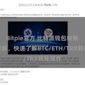 Bitpie官方 比特派钱包转账教程详解，快速了解BTC/ETH/TRX转账操作