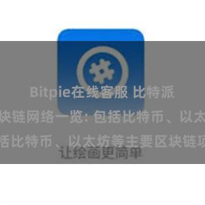 Bitpie在线客服 比特派钱包支持的区块链网络一览: 包括比特币、以太坊等主要区块链项目