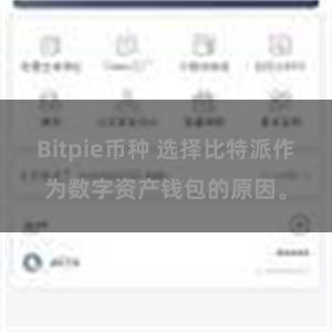 Bitpie币种 选择比特派作为数字资产钱包的原因。