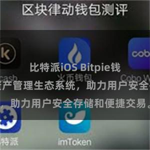 比特派iOS Bitpie钱包：打造数字资产管理生态系统，助力用户安全存储和便捷交易。