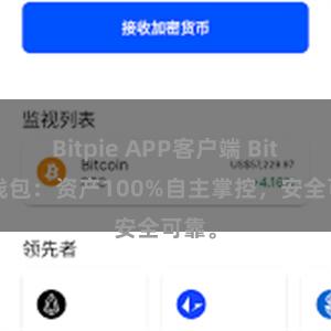 Bitpie APP客户端 Bitpie钱包：资产100%自主掌控，安全可靠。