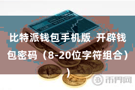 比特派钱包手机版  开辟钱包密码（8-20位字符组合）
